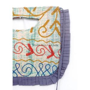 Suzani Embroidery Textile <b>Shoulder</b> Bag With Ruffle With <b>Shoulder</b> <b>Sling</b> Medium Size Button Closure Daily Use - Product Image 2