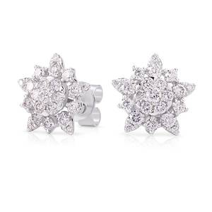 Pendientes de Oro de 14K con Baño de Rodio, Diamantes Cultivados en Laboratorio con Certificación IGI, Lujosos, Diseño 3 en 1 con Halo, Convertibles, 1.1 CT, Joyería - Product Image 5