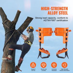 Set di 1 Paio di Ramponi in Acciaio per Arrampicata su Alberi, Capacità di Carico 350 libbre, Accessori per Imbracatura di Sicurezza e Corda di Sicurezza - Product Image 2