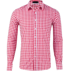 Men's Cotton Oxford Shirt Regular Fit Long Sleeve Plaid Dress Shirts Check Business Casual Button <b>Down</b> Shirt with Chest Pocket - Product Image 1