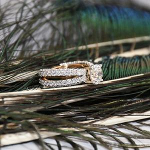 Anillo de Compromiso y Boda VDS de Oro Sólido de 18K con Doble Banda Trenzada y Diamante Solitario de Corte Brillante, Cultivado en Laboratorio CVD, de Lujo, Certificado IGI - Product Image 4