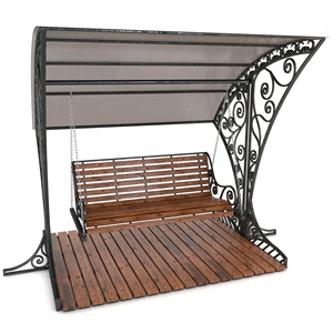 Modern Outdoor Fabric <b>Swing</b> <b>Chair</b> Two Seat Hanging Basket Design - Product Image 5