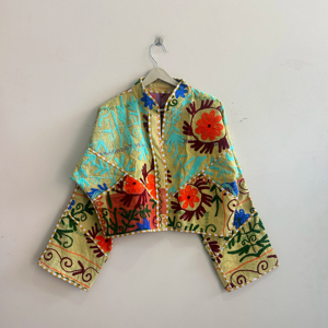 Assorted <b>Kantha</b> Reversible Short Length <b>Jacket</b> Women Handmade Embroidered Boho <b>Jacket</b> - Product Image 1