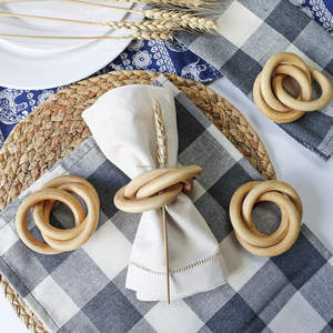 Anillos de Servilleta de Madera Ecológicos de Diseño Clásico Moderno, Fantásticos y Fabulosos, Tamaño y Color Personalizables, para el Hogar y Restaurantes - Product Image 1