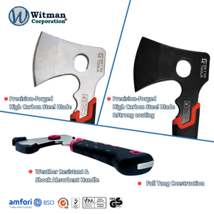 Hache compacte industrielle en acier inoxydable de 24 cm, à lame intégrée, résistante à la rouille, légère, pour le camping, le bushcraft et la survie en extérieur - Product Image 4