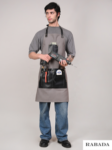 Delantal de lona cuero chef logotipo personalizado overoles barbacoa al aire libre restaurante cocina antifouling delantal resistente a las quemaduras - Product Image 5