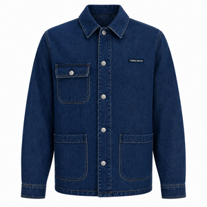 Vintage Men's Dark Blue Denim <b>Jacket</b> Classic Workwear <b>Chore</b> Coat Loose Fit Multi-pocket Casual Jean <b>Jacket</b> for Men Streetwear - Product Image 2