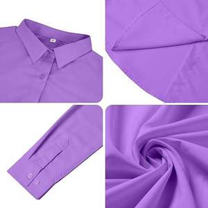 Camisas de Vestir Personalizadas para Mujer, Manga Larga, Blusas de Oficina Casuales, Ecológicas, Transpirables, 100% Algodón, Silueta Recta - Product Image 4