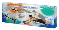 Roue abdominale ALLWINWIN ABW09 - Rouleau d'exercice pour le renforcement du tronc avec genouillères, tube de résistance et barre d'haltères pour la gym