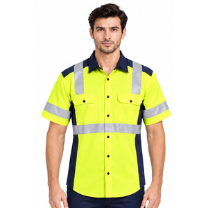 Chemises de travail haute visibilité EAZWEARS pour hommes, fournisseur en gros de vêtements de travail et de protection, commande export, visibilité, sécurité, acheteur, entrepreneur, OEM - Product Image 1