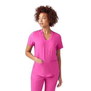 Uniformes de hospital personalizados, exfoliante médico de 2 piezas con bolsillos laterales, material transpirable, traje médico de enfermera, OEM/ODM aceptado - Product Image 2