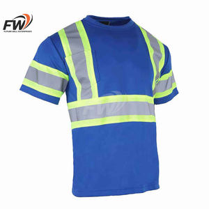 Camiseta de Seguridad Reflectante de Alta Visibilidad de Manga Corta para Hombre, Camisetas Transpirables de Alta Resistencia, Clase 2 Tipo R, Ropa de Trabajo - Product Image 5