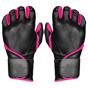 Gant de frappeur en cuir bleu clair, ambidextre, respirant, confortable, fermeture auto-agrippante pour l'entraînement, unisexe adulte - Product Image 1