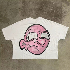 เสื้อยืดผู้ชายทรงบ็อกซี่ ผ้าฝ้าย 100% แฟชั่นหรูหรา น้ำหนัก 400GSM เสื้อยืดโอเวอร์ไซส์ ผ้าฝ้าย 100% เสื้อยืดผู้ชาย - Product Image 2