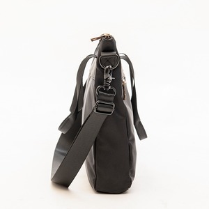 Sac à main en twill noir fin, sac à bandoulière, sac simple pour ordinateur portable, sac d'affaires imperméable - Product Image 6