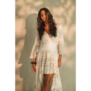 High Fashion Embroidered Viscose Summer A-Line <b>Mini</b> Dresses Eco-Friendly Breathable Regular Sleeve Boho Lace Party Evening - Product Image 5