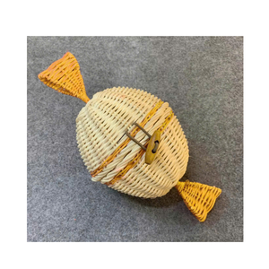 Adorno Navideño Colgante de Mimbre en Forma de Corazón, Hecho a Mano, Impermeable, Estilo Vintage, Decoración Roja y Rosa - Product Image 2