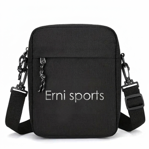 Men’s Oxford Crossbody Shoulder <b>Bag</b> Black Multi Pocket Travel Sling <b>Bag</b> Adjustable Strap Casual Daily Use - Product Image 1