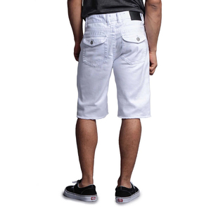 Shorts de Mezclilla Rectos Casuales para Hombre de Alta Calidad, Blancos, Desgastados, Transpirables, de Secado Rápido, con Cierre de Cremallera y Botón, para Verano - Product Image 2