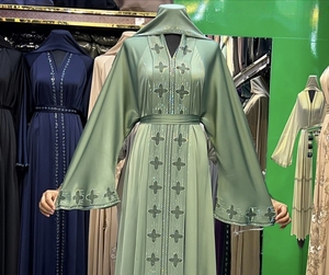 2026 Dubai Fashion Dubai Muslim Women Clothing Islamic Traditional Modest Long Dress Kaftan Open Abaya Embroidered Kimono Abaya - Product Image 1