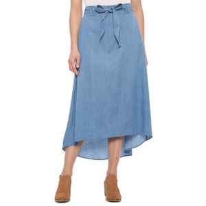 Minifalda vaquera vintage sexy para mujer, casual, con abertura, cintura regular, estilo trompeta sirena, transpirable - Product Image 1