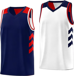 Custom Made Anti-Bacterial Sleeveless Breathable Basketball Jerseys Men Plain Sportswear <b>Polyester</b> Unisex <b>Shirts</b> Adjustable - Product Image 4