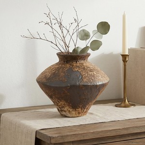 Vase rustique en bois de manguier en gros pour la décoration - Product Image 2