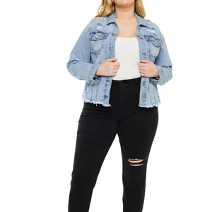 Chaqueta Vaquera para Mujer Talla Grande, Tela Personalizable, Venta al por Mayor, Muestra Gratuita, Mejor Calidad - Product Image 6