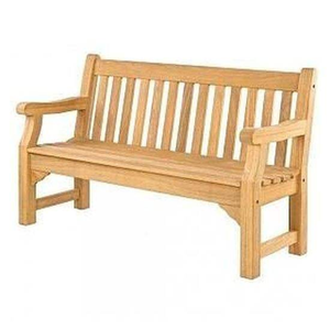 Banc de jardin robuste en teck avec dossier, capacité deux places, finition lisse. - Product Image 2