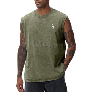Easy Fit Acid Wash <b>Tank</b> <b>Top</b> <b>Men</b> 100% Cotton Casual Style Lightweight Breathable Eco-Friendly Quick Dry Comfortable Shape Simple - Product Image 2
