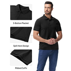 Polos personnalisés respirants à manches courtes de haute qualité, unisexe, grandes tailles, streetwear respirant, polos pour hommes 2026 - Product Image 4