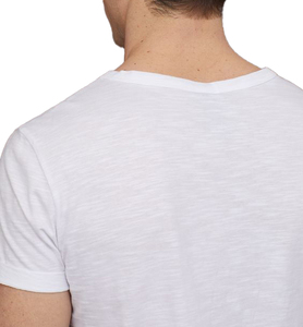 T-shirt pour homme personnalisé avec logo imprimé, bleu, manches courtes, col rond, coupe classique, 100% coton jersey respirant, design avec inscription au dos - Product Image 5