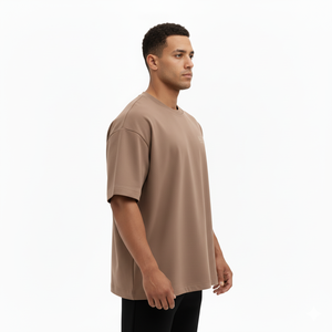 เสื้อยิมออกกำลังกายแบบกำหนดเอง แบรนด์ส่วนตัว เสื้อยืดออกกำลังกาย ระบายอากาศได้ดี ผ้าฝ้าย 100% ทรงโอเวอร์ไซส์ เสื้อผ้ากีฬาฟิตเนสสำหรับผู้ชายและผู้หญิง รับผลิตแบบ OEM - Product Image 3