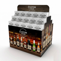 Présentoir de vente au détail en carton ondulé pliable sur mesure pour bière, présentoir de vente au détail facile à assembler