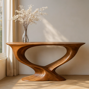 Mueble de Consola de Madera Maciza Rústica Moderna Personalizada, Mesa Estrecha Hecha a Mano para Entrada de Hotel, Apartamento, Comedor, Escuela, Decoración del Hogar - Product Image 1