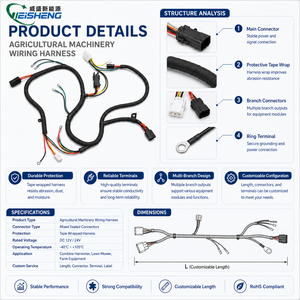 Rangkaian Kabel Sensor Lampu Relay Kabel Harness Penggandeng Mesin Panen Kustom OEM - Product Image 3