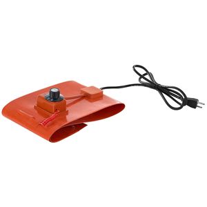 Calentador de Tambor Metálico de 800 Vatios con Banda Calefactora para Barriles de 5 Galones y 7.75 Pulgadas de Ancho, Termostato Ajustable de 380V, 86-302 Fahrenheit - Product Image 1