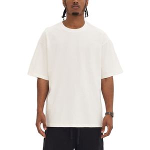 OEM เสื้อลำลองสตรีทแวร์สำหรับผู้ชาย, เสื้อยืดผ้าฝ้ายโอเวอร์ไซส์ระบายอากาศได้ดีโลโก้ออกแบบได้ตามต้องการ - Product Image 5