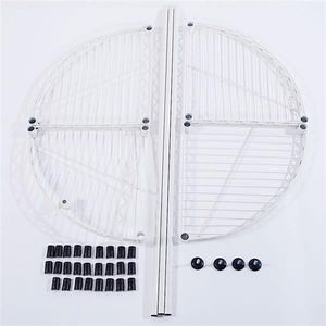 Mensola Angolare Triangolare Bianca a 4 Ripiani in Plastica Rivestita 300*300*800, Soluzione di Stoccaggio a Parete - Product Image 1