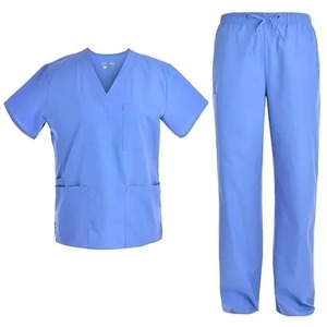 Hospital <b>Scrub</b> <b>Tops</b> Uniform Woven Polyester/Cotton Unisex - Product Image 1