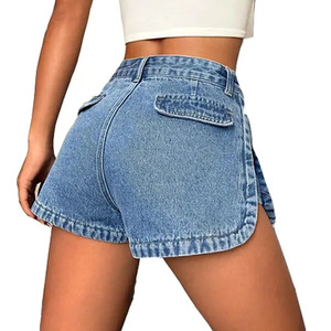 Shorts de mezclilla para mujer, cintura alta, corte moderno, listos para el mercado, 2026, precio económico, venta al por mayor directa de fábrica, OEM, gran cantidad - Product Image 2