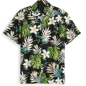 Camisas de Playa Personalizadas, Estilo Hawaiano, Manga Corta, Estampado Floral, Secado Rápido, Transpirables, Corte Ajustado, Casuales, para Vacaciones de Verano - Product Image 1