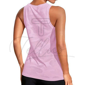 Wholesale Women's Casual High Quality Custom Plain Sleeveless Summer Streetwear Tank <b>Tops</b> Front Quick Dry Breathable - Product Image 6
