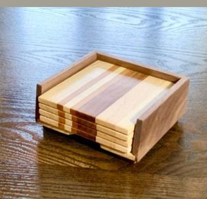 Traditional Handmade Wooden <b>Drink</b> <b>Coasters</b> For Coffee Tea Beverage Serving Home Restaurant Hotel Table Decoration - Product Image 2