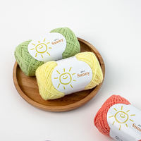 Fil à crocheter YARNA Sunny (45g) en mélange laine/acrylique - Teinte agrumes luxueuse, tendance, doré joyeux, longue durée, pour tissage