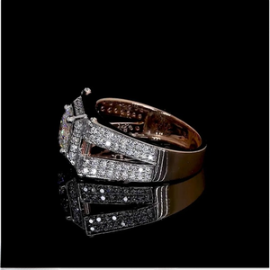 Nouvelle collection de bagues de fiançailles et de mariage de luxe serties de diamants cultivés en laboratoire, certifiés IGI, clarté VVS-VS, poids total de 1,50 carat - Product Image 2