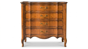 Meuble de salon traditionnel en bois massif avec 4 tiroirs et porte à panneau plat, style antique, meuble de rangement - Product Image 2
