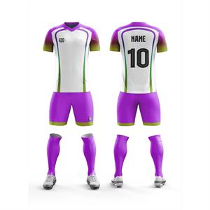 Uniformes de Fútbol Deportivos de Poliéster de Secado Rápido de Alta Calidad Unisex, Conjuntos de Camisetas y Pantalones con Logotipo Personalizado - Uniformes de Fútbol OEM - Product Image 1