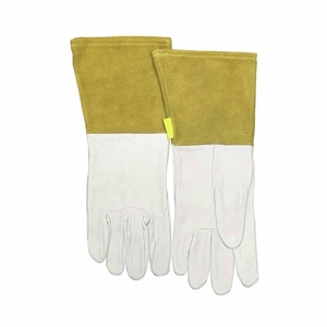 Gants de soudage TIG en cuir de chèvre et de vache, résistants aux flammes, pour la protection des mains, pour la construction et la lutte contre les incendies - Product Image 3