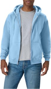 Sudadera con Capucha para Hombre, Azul Marino, con Cierre, Corte Regular, Felpa de Algodón, Color Sólido, Informal, para Otoño, Transpirable, ODM - Product Image 2